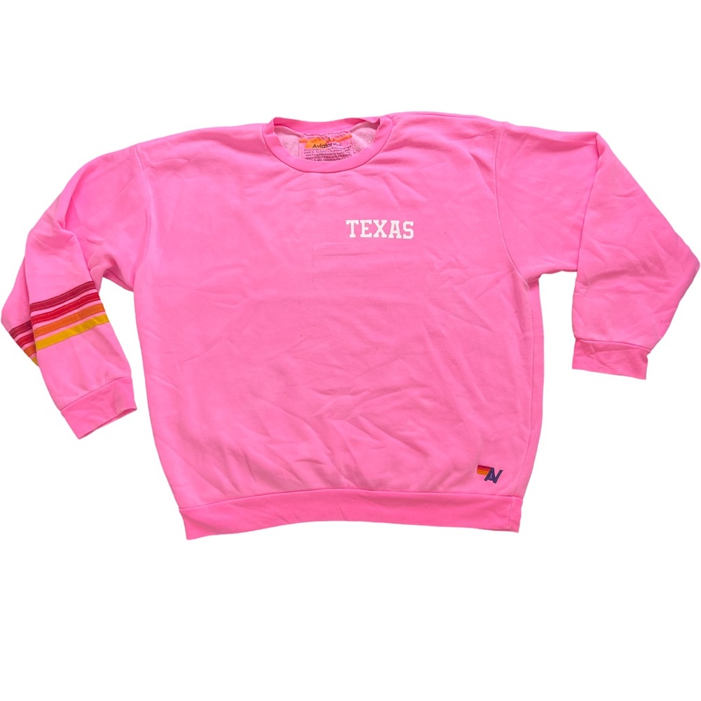 Aviator Nation Vibrant Pink Texas Sweatshirt